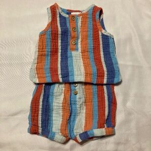 Two piece shirt and shorts